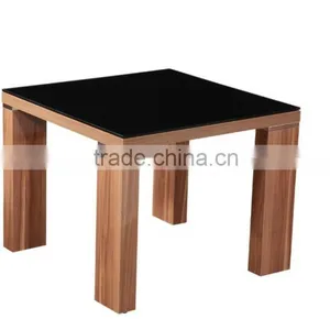 Glossy Wooden Glass Top Coffee Table thumbnail-3