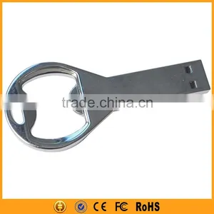 High Quality Promotional Silver Metal USB Flash Drive Bottle Opener thumbnail-4