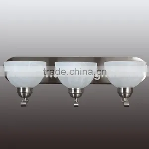 UL&CUL Lisited Brushed Nickel Opal Glass Shades Hotel Bathroom Lamp Fixture W20079 thumbnail-1