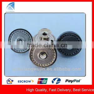 YX1424 Custom Metal Jeans Alloy Buttons With Rhinestone thumbnail-1