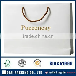 Production Paper Bag Custom Printed White Craft Paper Bag thumbnail-1