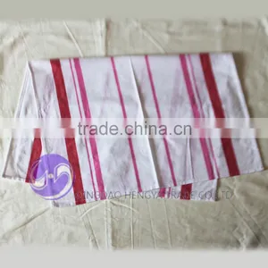 100% Cotton Plain White Red Stripe Printed Kitchen Tea Towel thumbnail-3