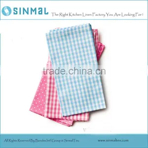 Dish Towel Set-plaid Waffle Plain Dyed thumbnail-1