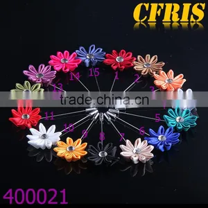 2016 New Arriving Coniferous Flower With Crystal Inlaid Lapel Pins thumbnail-1