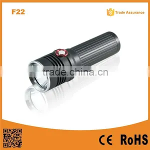 F22 High Brightness Rechargeable Wide Range Aluminum Led Tactical Flashlight Hunting thumbnail-1