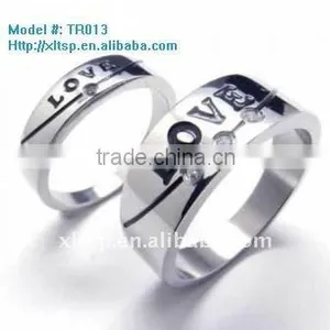 TR013 Couple Ring Fashion Stainless Steel Spinning Rings thumbnail-1