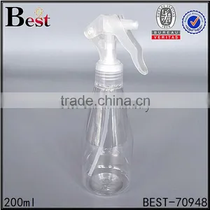 100ml 200ml 6oz Blue Pet Clear Cylinder Bottle With Small Trigger Pump Sprayer thumbnail-1