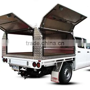 Max Aluminum Checkerplate Truck Pickup Tool Box Utes Gull-wing Canopy Tool Box(KTB-AUTE2400)(OEM/ODM) thumbnail-2