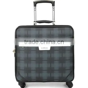 14 Inch , 4 Wheels , Soft PVC Case , Nylon Zipper Trolley Travel Luggage Bag thumbnail-2