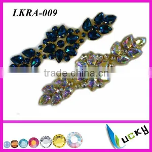 Hot Selling New Design Crystal Rhinestone Applique for Wedding Dress thumbnail-1