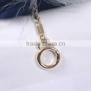 Hotsale Fashion Fur Keychain for Bag Charm Colorful Fur Pompom Keychains KZ160068 thumbnail-3