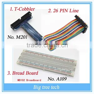 Raspberry Pi Model B Plus T Cobbler, Expansion DIY Kit (40pin Cable + Breadboard + T-cobbler) thumbnail-1