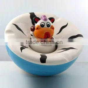 Hand-Painted Ceramic Animal Cute SHap Horse Ashtray thumbnail-1