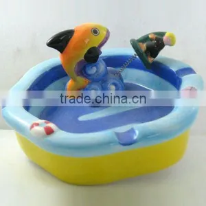3d Hand-painted Ceramic Smoke Ashtray -Shark thumbnail-1