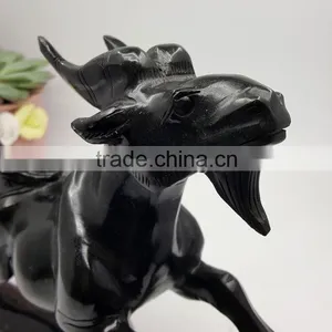 Obsidian Sheep Figurine Chinese Zodiac Animal Carvings thumbnail-3