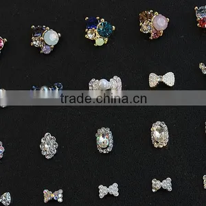 Opaque Stone Pearl Bow Design Fantasy Nail Jewelry thumbnail-2