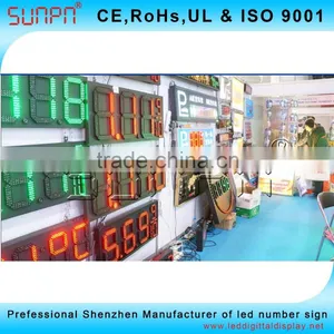 Thai Outdoor 7 Segment Led Digital Display Clock Sign 15" thumbnail-1