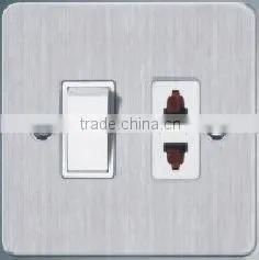 Stainless Steel 1gang 2 Pin Switch and Socket thumbnail-1
