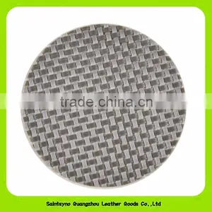 10cm Diameter Round Set of 6 PU Leather Cup Coaster 16028 thumbnail-5