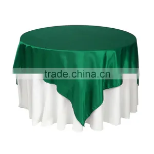Square 145*145CM Round Satin Table Overlay For Wedding Banquet thumbnail-3