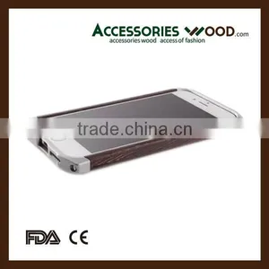 New Design Metal Bumper Case+wood Mobile Phone Case for Phone 6 thumbnail-3