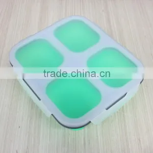 Portable Microwave Folding Silicone Lunch Box Tin thumbnail-5