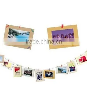 10 Pcs Hanging Paper Frame Photo Album String Art Clips Rope Pictures Wall Decor thumbnail-6