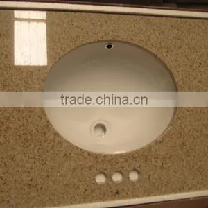 PROMOTION PRICE!Chinese Gloden Yellow G682 Vanity Top With Single Under Mount Sink In Stock thumbnail-2