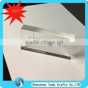 Plexiglass Supplier High Clear Acrylic Logo Block, Transparent Lucite Nameplate Signage Plaques thumbnail-1