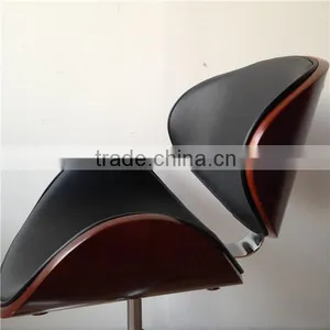 New Black PU Shell-Like Leisure Bar Stools thumbnail-4
