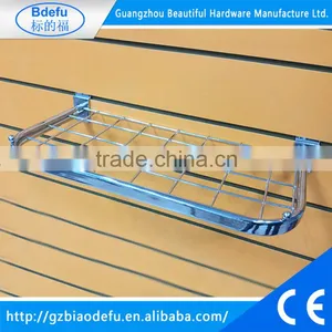 Retail Metal Grid Panel Clothing Display Shelf thumbnail-1
