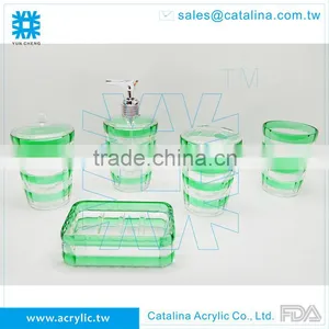 Smoke Tooth Brush, Set or Separate of Tumbler Cotton Jar Lotion Dispenser Soap Dish Acrylic Bathroom Accessory thumbnail-2