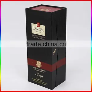 Folding Design Wine Bottle Glass Cardboard Wine Gift Box thumbnail-1