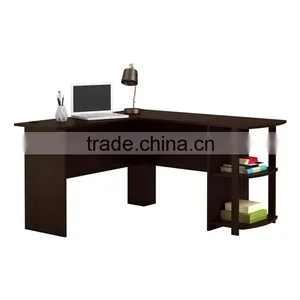 L-Shaped Desk With Bookshelves thumbnail-2