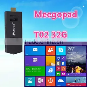 MEEGOPAD T02 Win 8.1 Mini PC TV Stick Quad-Core Atom Z3735F TV Box Player 32G 2GB RAM thumbnail-1