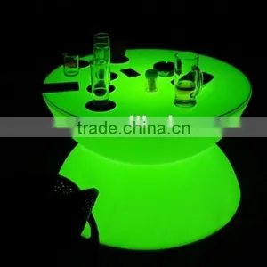 IP65 Waterproof Round Shaped Illuminated Outdoor Led Coffee Table thumbnail-2