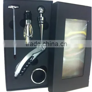 4 Pieces Wine Opener Set With Black Box ,Wine Opener Gift Set thumbnail-3