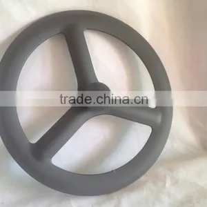 2015 New Design 700c 3 Spoke Wheels Carbon Fiber T800 Carbon Tri-spoke Wheels 3k Glossy Matte thumbnail-3