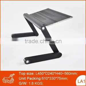 Excellent Gift Promotion Portable Adjustable Laptop Bed Tray With Cooling Fan thumbnail-1