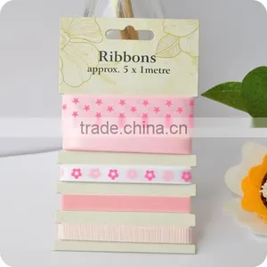 Pattern Ribbon, Grosgrain Ribbon , Ribbon Set , Scrapbooking Ribbon, Ribbon for Bowing thumbnail-1
