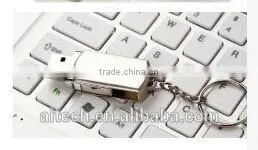 Metal Swivel Usb 4gb , Keychain Usb Drive Laser Print ,engraved Metal Usb thumbnail-1