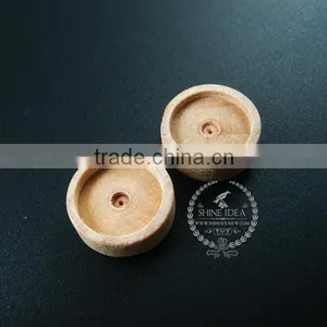14mm Setting Size Natual Log Wood Round Bezel Pendant Setting DIY Findings Bezel Tary Supplies 1411134 thumbnail-2