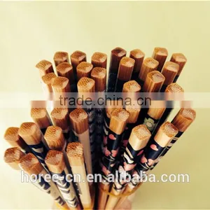 Chinese Round Bamboo Reusable Chopsticks With Pattern thumbnail-3