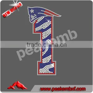 Wholesale Brithday Number Korean Hotfix Rhinestones Crown Transfer thumbnail-2