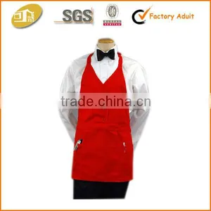 V-Neck Apron With Center Divided Patch Pocket Hotel Uniform thumbnail-3