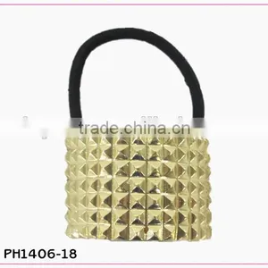 2014 Half Round Alloy Elastic Hair Ring Ponytail Holder thumbnail-1