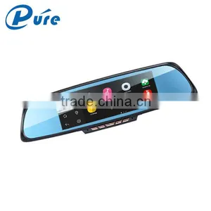 The Best 6.86 Inch Dual Rear View Mirror Recorder Dual Lens Rear View Mirror Reversing Car DVR Camera Factory Supply thumbnail-4
