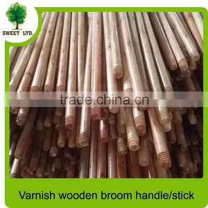 Varnished Wood Broom Stick With Sticker From China Factory thumbnail-3