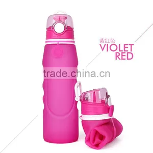Eco Friendly Small Silicone Foldable Sport Water Bottle thumbnail-4