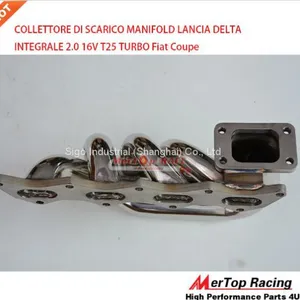 Mertop Race Full SS304 T25 TURBO FLANGE 38mm OD COLLETTORE DI SCARICO MANIFOLD FOR LANCIA DELTA INTEGRALE 2.0 16V Fiat thumbnail-5